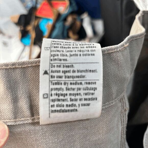 Carhartt B11 DES - Beige Men’s Canvas Work Pants Dungaree Fit 38x29 Straight Leg - Picture 7 of 7